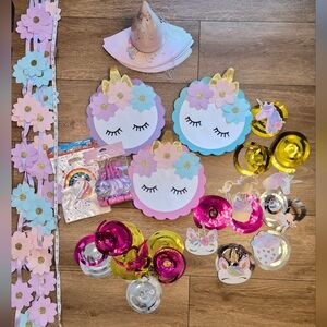 🦄 Unicorn Party Decoration Bundle – Pastel Theme 🦄